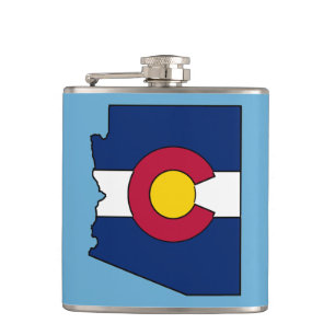 Colorado Fahne Arizona Kontur Flachmann