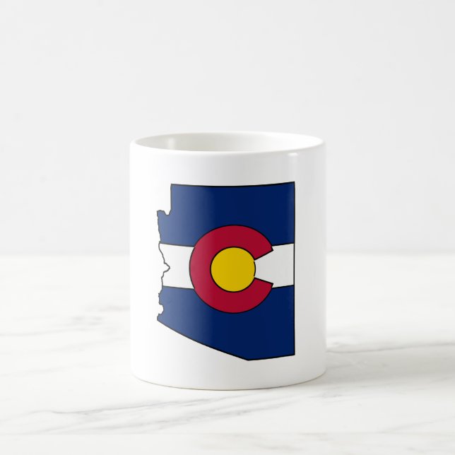 Colorado Fahne Arizona Kontur Kaffeetasse Tasse (Mittel)