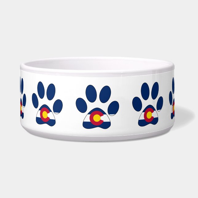 Colorado-Fahne-Muster für Haustierschüssel Napf (Vorderseite)
