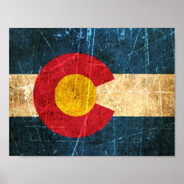 Colorado-Fahne Poster (Vorne)