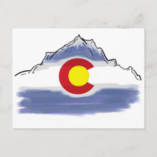 Colorado-Fahne Postkarte