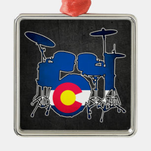 Colorado Fahne Troms Platz Urlaubssornament Silbernes Ornament