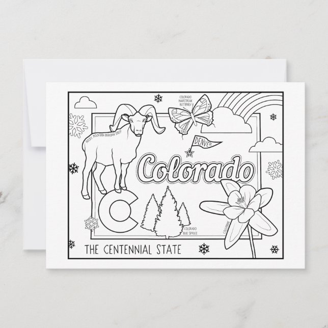 Colorado Farbe me Collage Einladung (Vorderseite)