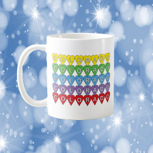 Colorado Farbenfrohe Herzmuster Kaffeetasse