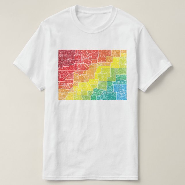Colorado-FarbLandkreise T-Shirt (Design vorne)