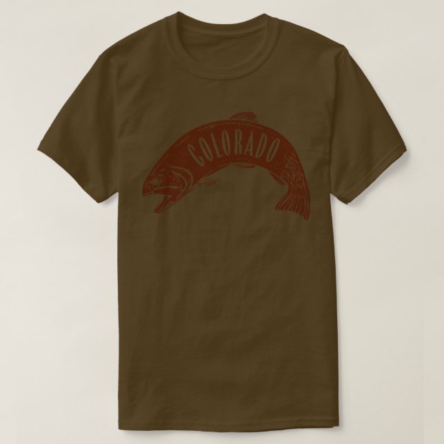 Colorado Fish Wordmark Brown T-Shirt (Design vorne)