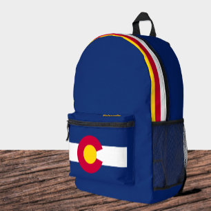 Colorado Flag Backpack, USA, Colorado Bag, Bedruckter Rucksack