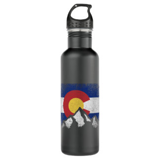 Colorado Flag Berg Ski Winter Geschenk Wanderung Edelstahlflasche