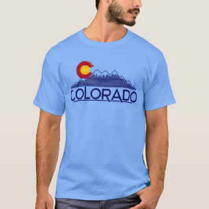 Colorado Flag Berg Vintag farbenfroh Colorado H T-Shirt