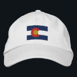 Colorado Flag Bestickte Kappe<br><div class="desc">Colorado State Flag bestickt auf diesem niedlichen Hut. Wählen Sie die Farbe und den Stil des Bildes aus dem Menü "Optionen".</div>