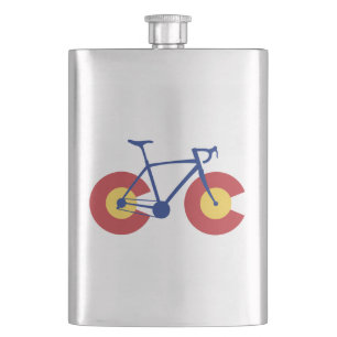 Colorado Flag Bicycle Flachmann