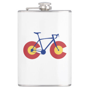 Colorado Flag Bicycle Flachmann