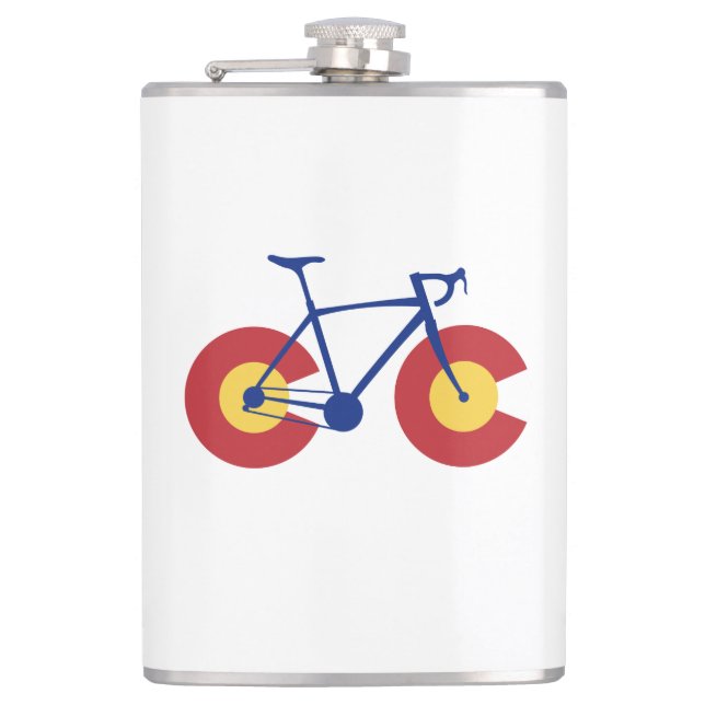 Colorado Flag Bicycle Flachmann (Vorderseite)