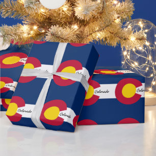Colorado Flag & Colorado Geschenke Amerika /sport  Geschenkpapier