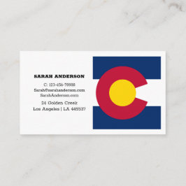 Colorado Flag Elegante Business Card/USA Visitenkarte