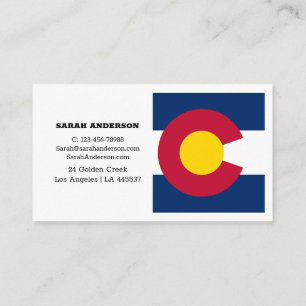 Colorado Flag Elegante Business Card/USA Visitenkarte
