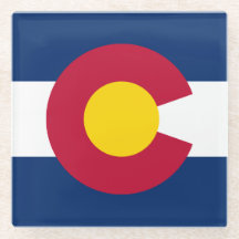 Colorado Flag Glass Untersetzer