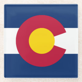 Colorado Flag Glass Untersetzer