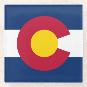 Colorado Flag Glass Untersetzer