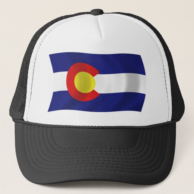 Colorado Flag Hat Truckerkappe (Vorderseite)