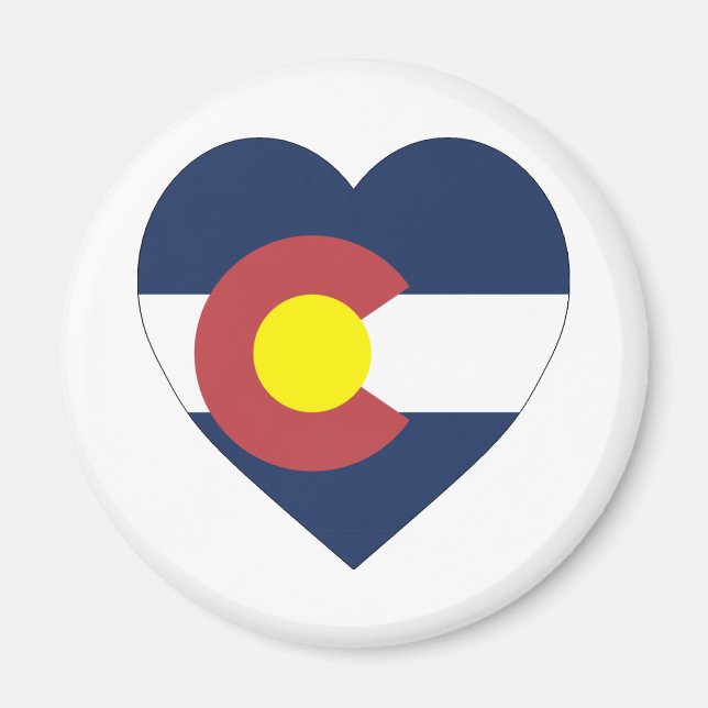 Colorado Flag Herz Magnet (Vorne)