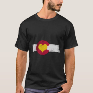 Colorado Flag Herzfamilie Liebe T-Shirt