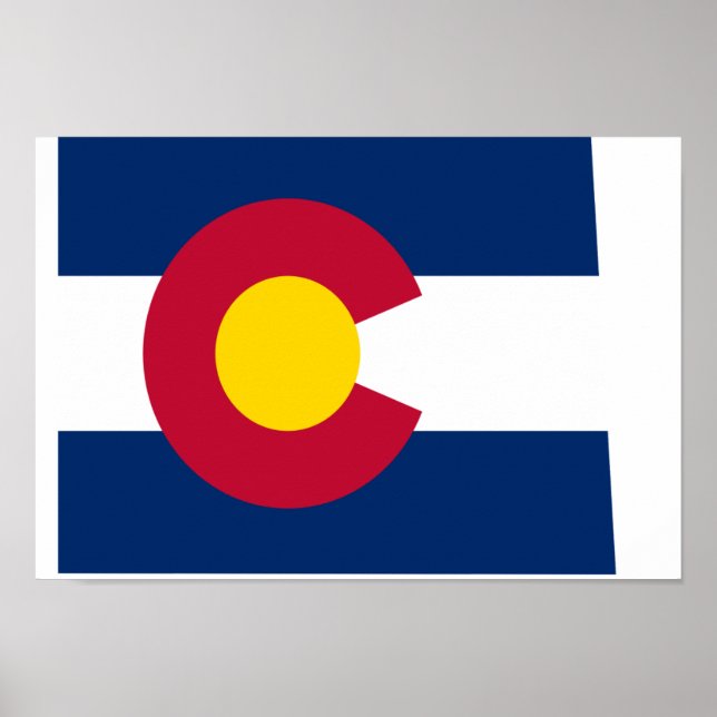 Colorado Flag Karte Poster (Vorne)