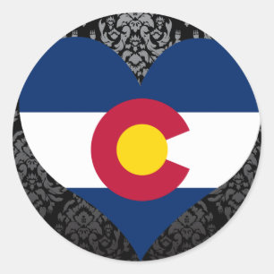 Colorado Flag kaufen Runder Aufkleber
