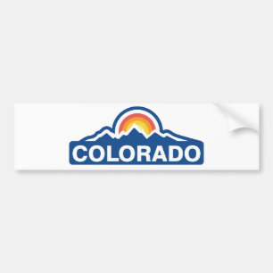 Colorado Flag Mountain Autoaufkleber