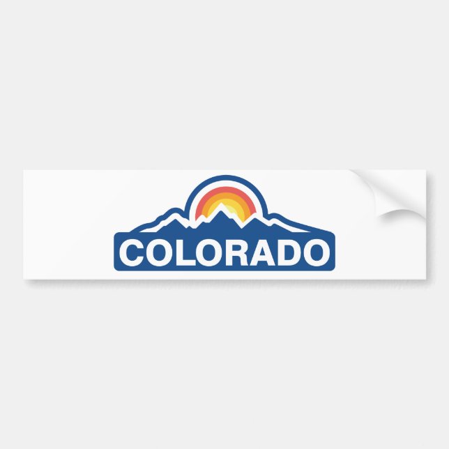 Colorado Flag Mountain Autoaufkleber (Vorne)