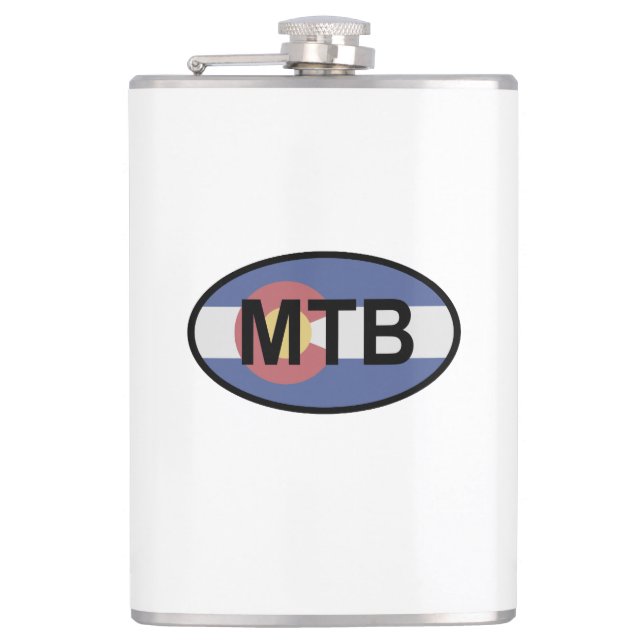 Colorado Flag Mountainbike Flachmann (Vorderseite)