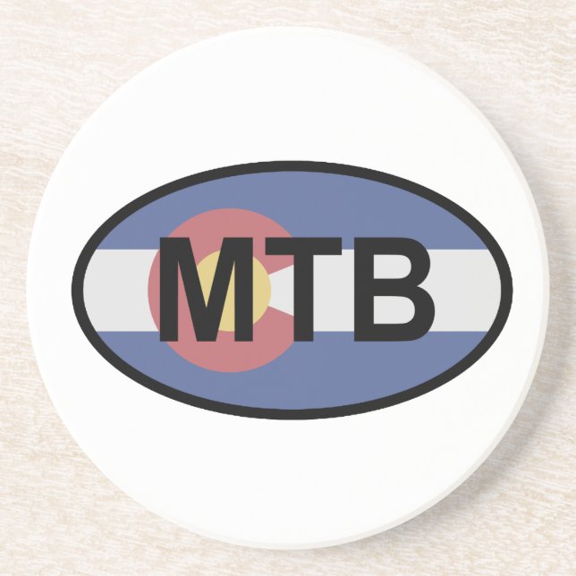 Colorado Flag Mountainbike Getränkeuntersetzer (Vorne)