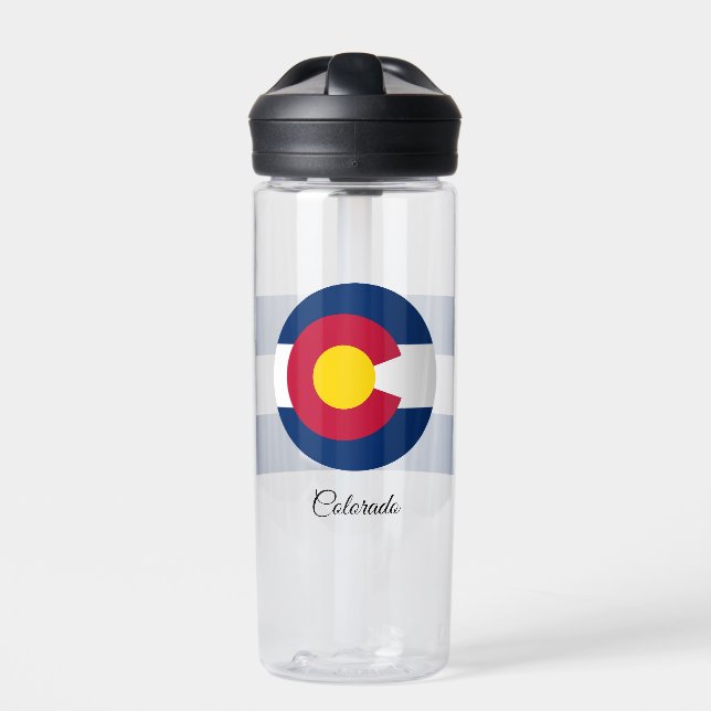 Colorado Flag, Patriotic USA, Colorado Trinkflasche (Vorderseite)