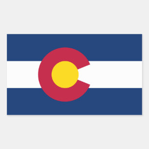 Colorado Flag Rechteckiger Aufkleber