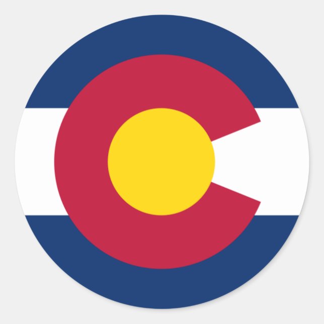Colorado Flag Rechteckiger Aufkleber (Vorderseite)