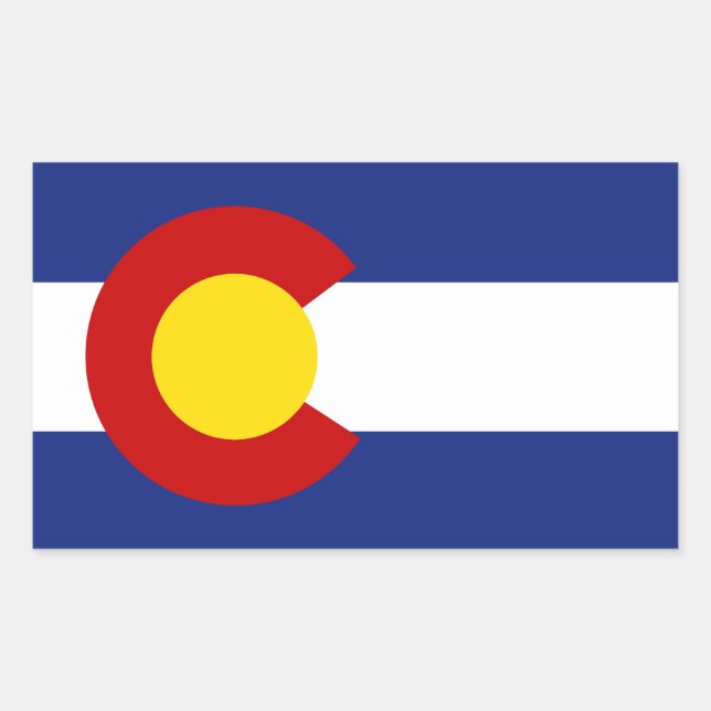 Colorado Flag Rechteckiger Aufkleber (Vorderseite)