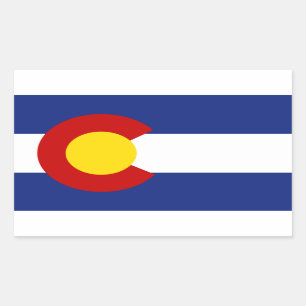 Colorado Flag Rechteckiger Aufkleber