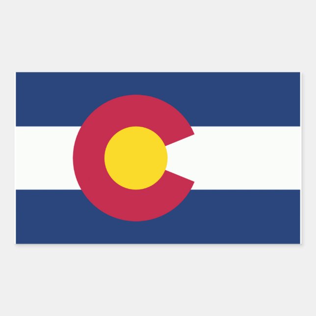 Colorado Flag Rechteckiger Aufkleber (Vorderseite)