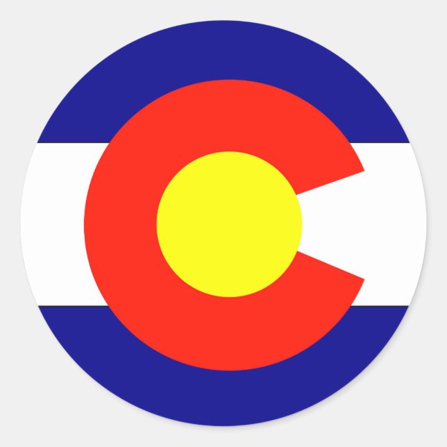 Colorado Flag Runder Aufkleber (Vorderseite)