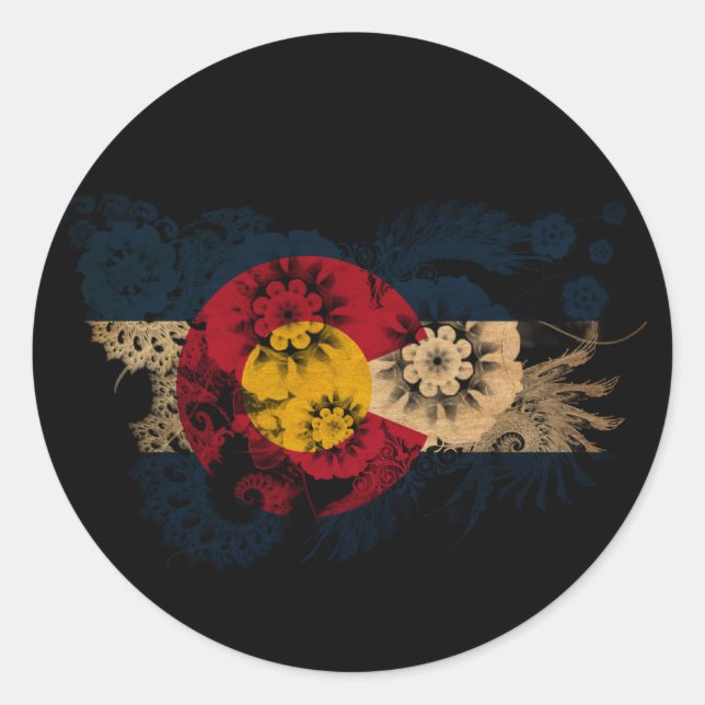 Colorado Flag Runder Aufkleber (Vorderseite)