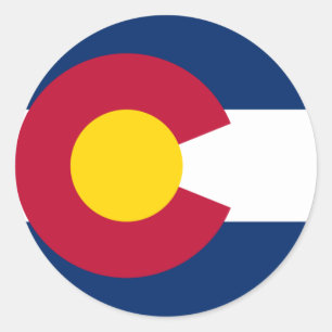 Colorado Flag Runder Aufkleber