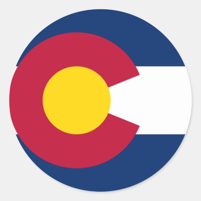 Colorado Flag Runder Aufkleber (Vorderseite)