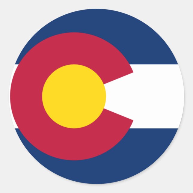 Colorado Flag Runder Aufkleber (Vorderseite)