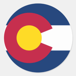 Colorado Flag Runder Aufkleber