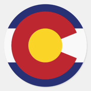 Colorado Flag Runder Aufkleber
