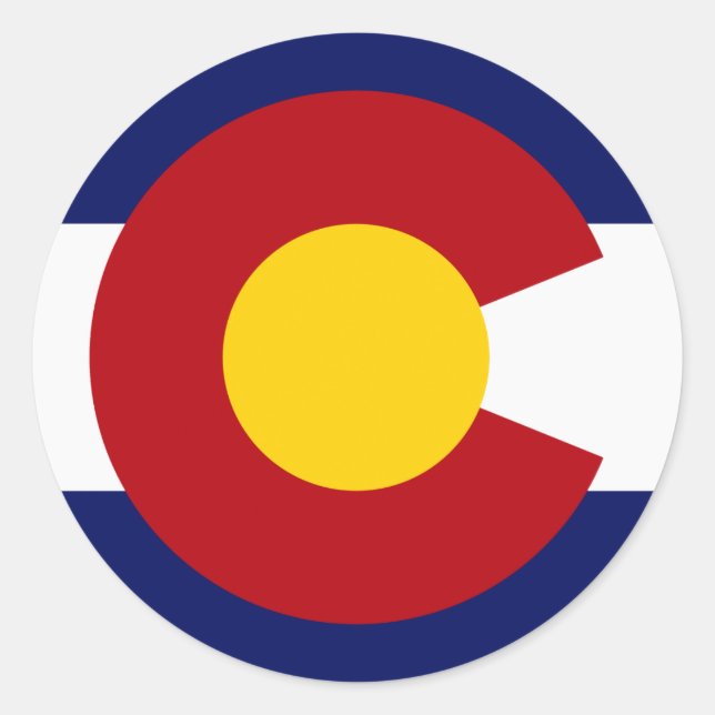 Colorado Flag Runder Aufkleber (Vorderseite)