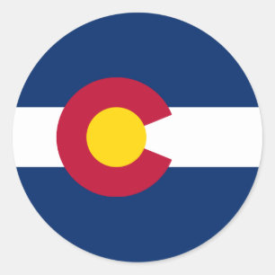 Colorado Flag Runder Aufkleber