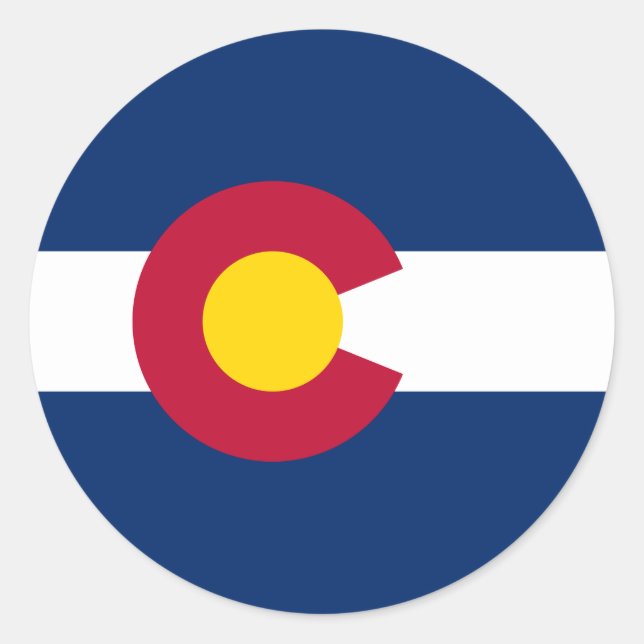 Colorado Flag Runder Aufkleber (Vorderseite)