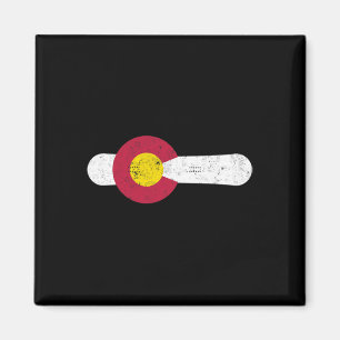 Colorado Flag Snowboard Powder Schnee Ski Aspen Sc Magnet