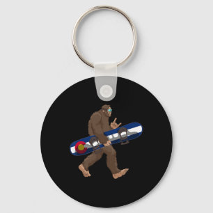 Colorado Flag Snowboarden Bigfoot für Snowboarder Schlüsselanhänger